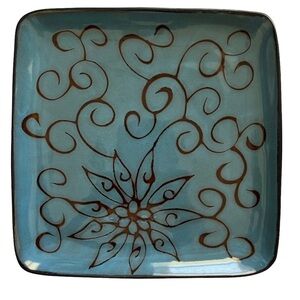 Roscher Collection Olivia 10 3/4” Square Stoneware Dinner Plate